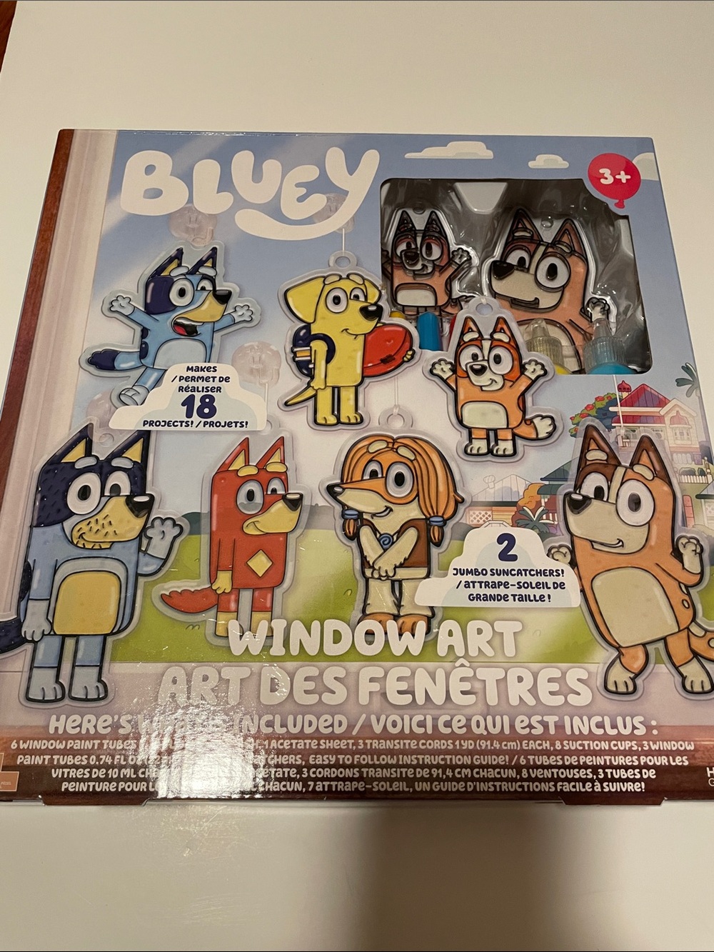 Bluey Window Art Kit Multicolor Jumbo Suncathchers Makes 18 projects NIB